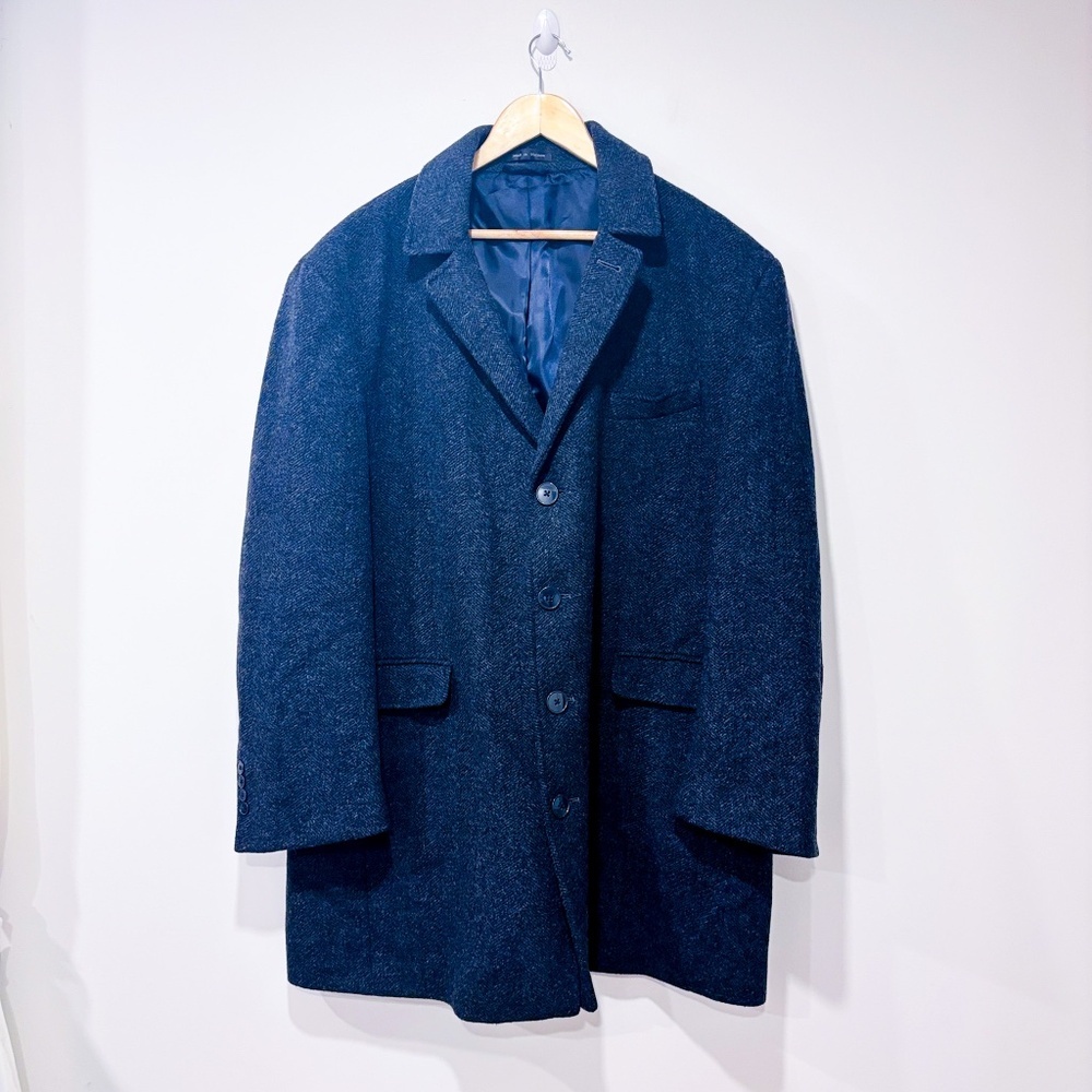CALVIN KLEIN Grey Wool Coat Classic Tailored Winter‎ 46R *